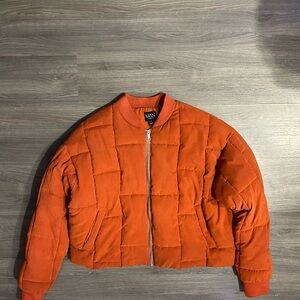 Orange boxy jacket